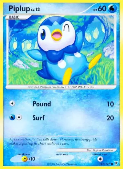 Piplup 121/147 Supreme Victors Pokemon card