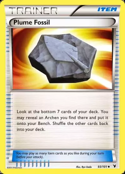 Plume Fossil 93/101 Noble Victories Pokemon card