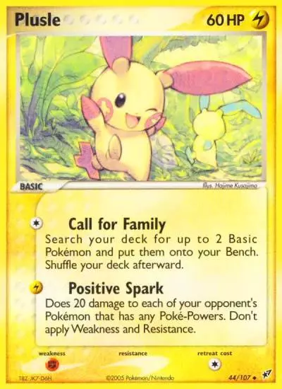 Plusle 44/107 Deoxys Pokemon card