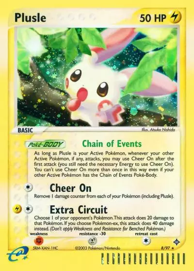 Plusle 8/97 Dragon Pokemon card