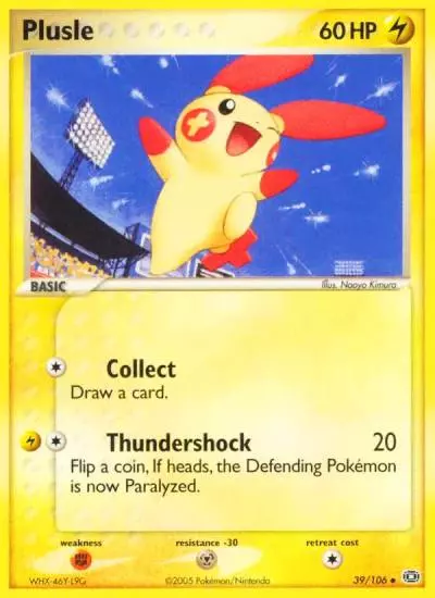 Plusle 39/106 Emerald Pokemon card