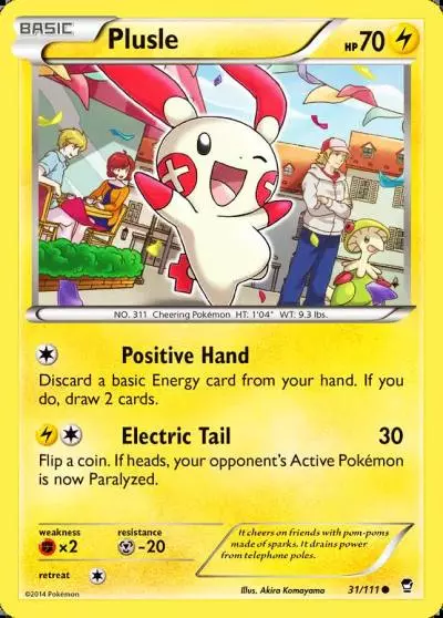 Plusle 31/111 Furious Fists Pokemon card