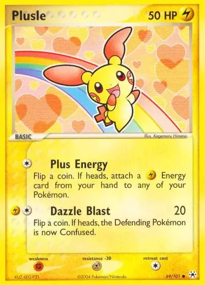 Plusle 69/101 Hidden Legends Pokemon card
