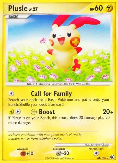 Plusle 28/100 Majestic Dawn Pokemon card