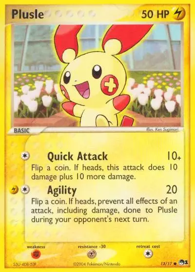 Plusle 13/17 POP Series 1 Pokemon card