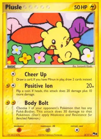 Plusle 5/17 POP Series 3 Pokemon card