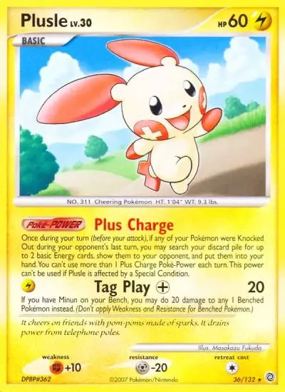 Plusle 36/132 Secret Wonders Pokemon card