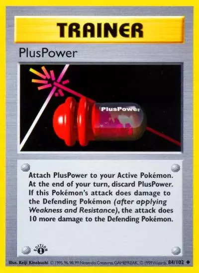PlusPower 84/102 Base Pokemon card