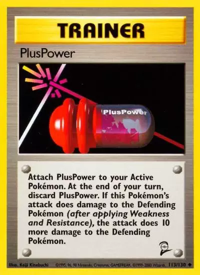 PlusPower 113/130 Base Set 2 Pokemon card