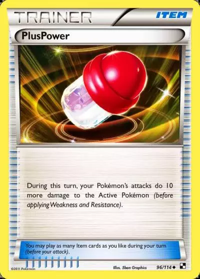 PlusPower 96/114 Black & White Pokemon card