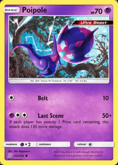 Poipole 102/236 Unified Minds Pokemon card