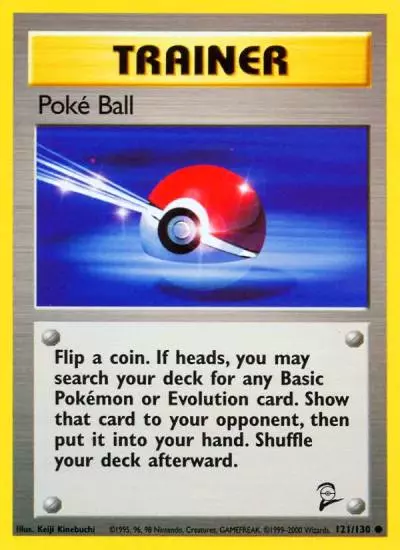 Poké Ball 121/130 Base Set 2 Pokemon card
