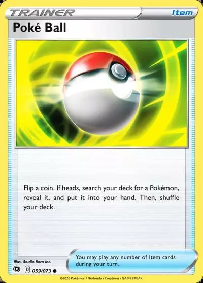 Poké Ball 59/73 Champion's Path Pokemon card