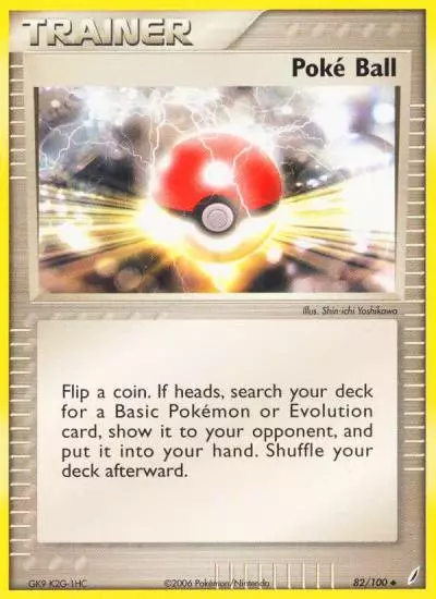 Poké Ball 82/100 Crystal Guardians Pokemon card