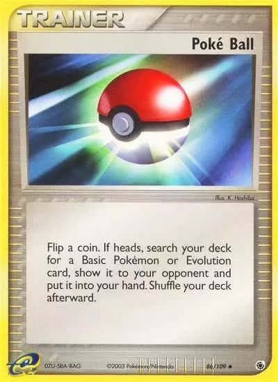 Poké Ball 86/109 Ruby & Sapphire Pokemon card