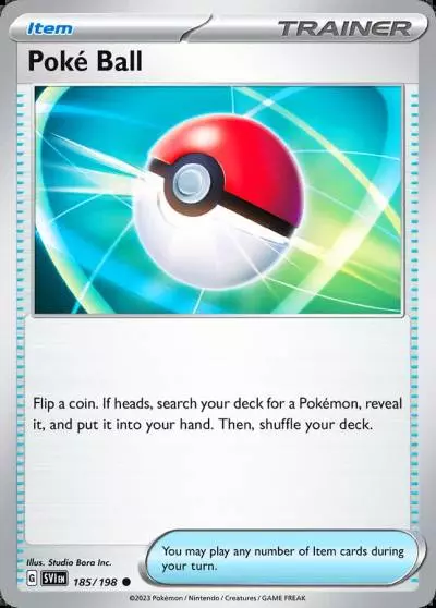 Poké Ball 185/198 Scarlet & Violet Pokemon card