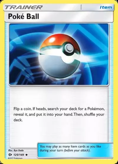 Poké Ball 125/149 Sun & Moon Pokemon card