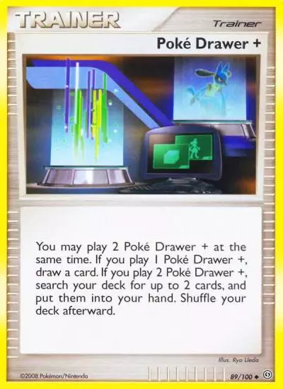 Poké Drawer + 89/100 Stormfront Pokemon card