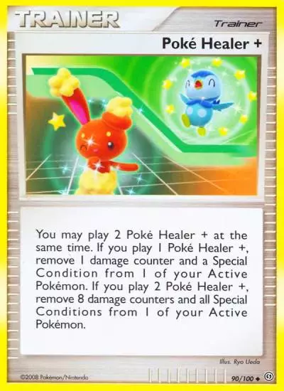 Poké Healer + 90/100 Stormfront Pokemon card