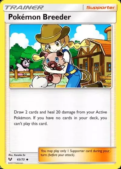 Pokémon Breeder 63/73 Shining Legends Pokemon card