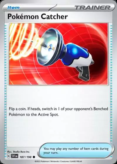 Pokémon Catcher 187/198 Scarlet & Violet Pokemon card