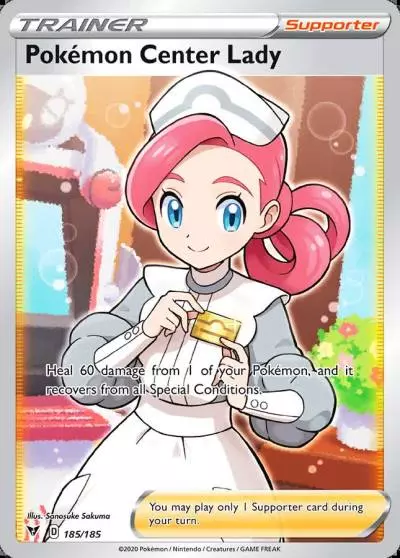 Pokémon Center Lady 185/185 Vivid Voltage Pokemon card