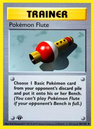 Pokémon Flute 86/102 Base Pokemon card