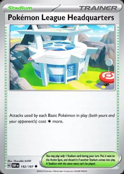 Pokémon League Headquarters 192/197 Obsidian Flames Pokemon card