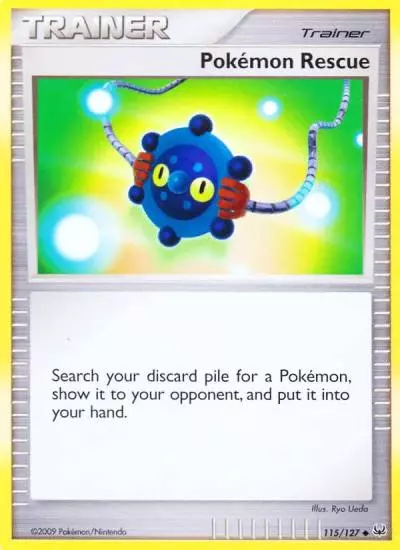 Pokémon Rescue 115/127 Platinum Pokemon card