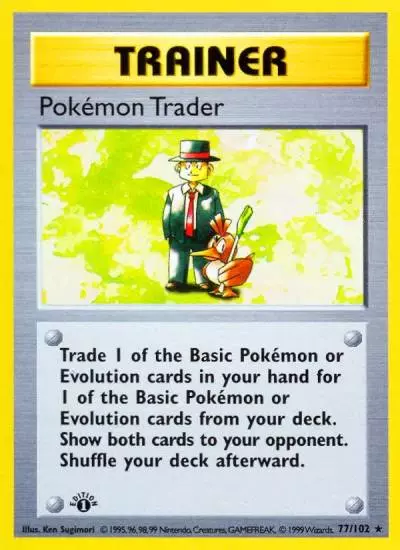 Pokémon Trader 77/102 Base Pokemon card