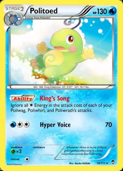 Politoed 18/111 Furious Fists Pokemon card