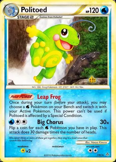 Politoed 7/95 HS—Unleashed Pokemon card