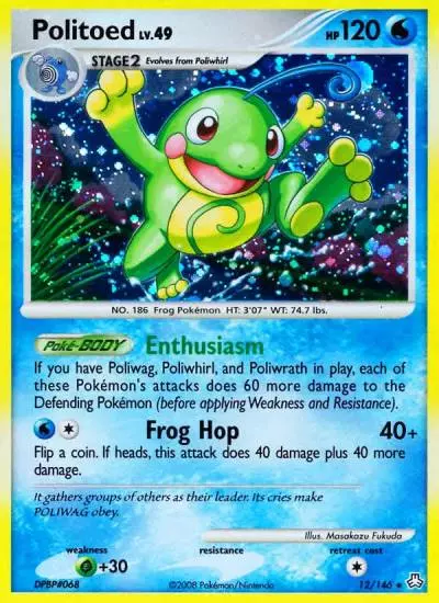 Politoed 12/146 Legends Awakened Pokemon card