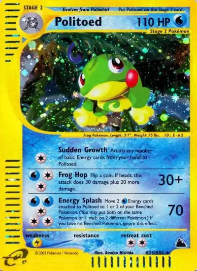 Politoed H23/144 Skyridge Pokemon card
