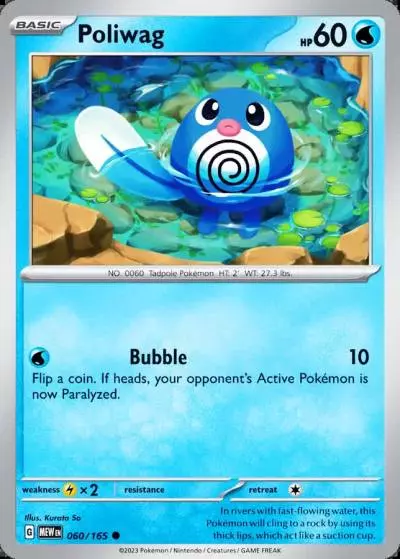 Poliwag 60/165 151 Pokemon card