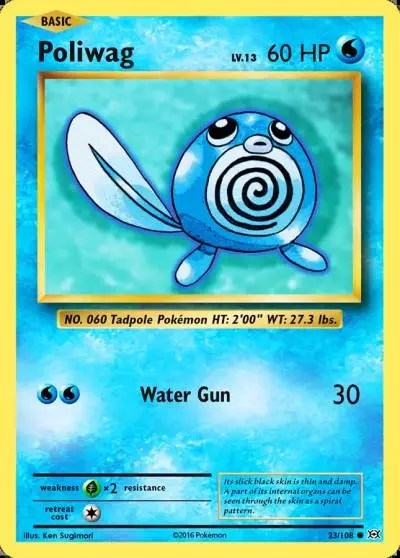 Poliwag 23/108 Evolutions Pokemon card