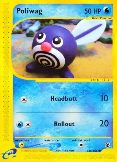 Poliwag 125/165 Expedition Base Set Pokemon card