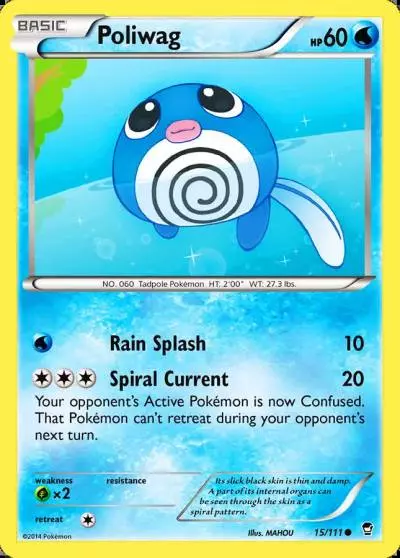 Poliwag 15/111 Furious Fists Pokemon card