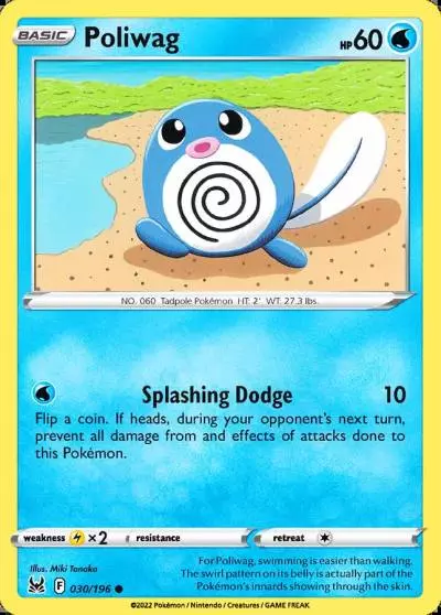 Poliwag 30/196 Lost Origin Pokemon card