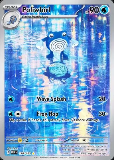 Poliwhirl 176/165 151 Pokemon card