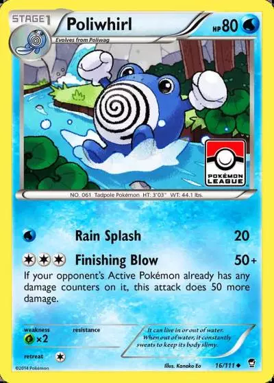 Poliwhirl 16/111 Furious Fists Pokemon card