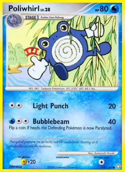 Poliwhirl 115/146 Legends Awakened Pokemon card