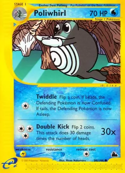 Poliwhirl 88/144 Skyridge Pokemon card