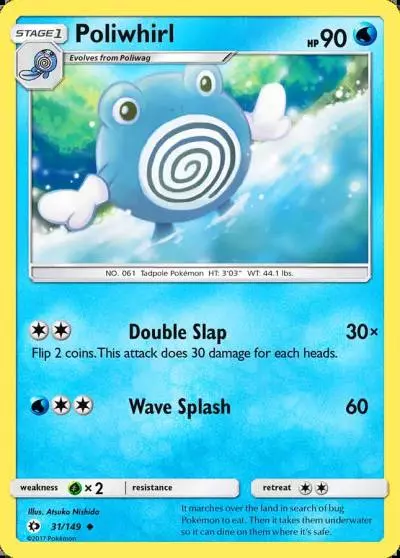 Poliwhirl 31/149 Sun & Moon Pokemon card