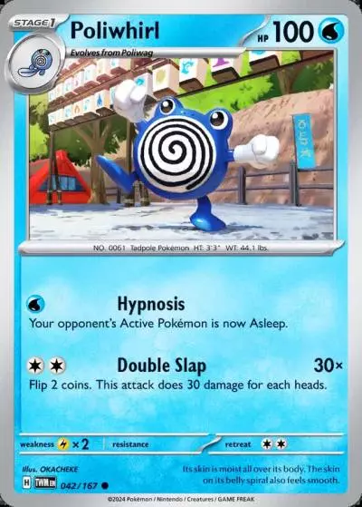 Poliwhirl 42/167 Twilight Masquerade Pokemon card