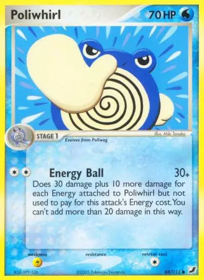 Poliwhirl 68/115 Unseen Forces Pokemon card