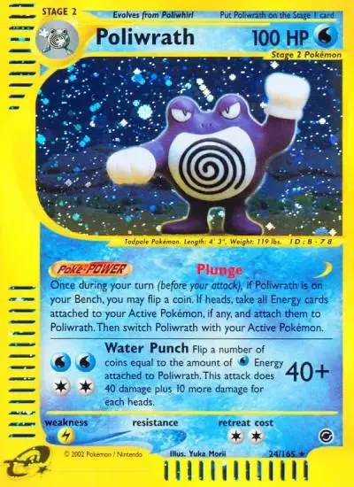 Poliwrath 24/165 Expedition Base Set Pokemon card