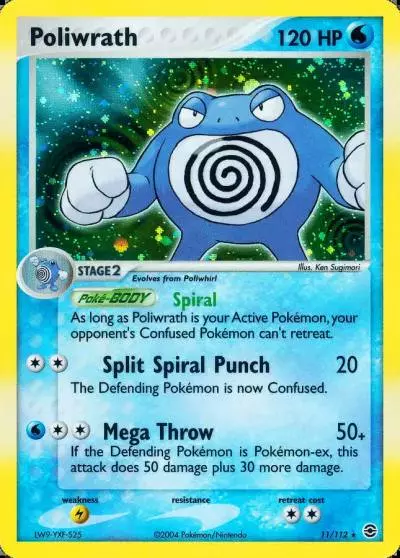 Poliwrath 11/112 FireRed & LeafGreen Pokemon card