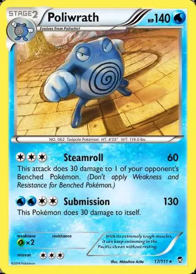 Poliwrath 17/111 Furious Fists Pokemon card