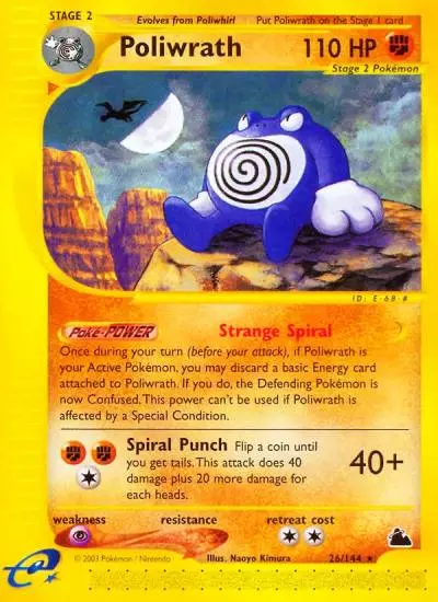 Poliwrath 26/144 Skyridge Pokemon card